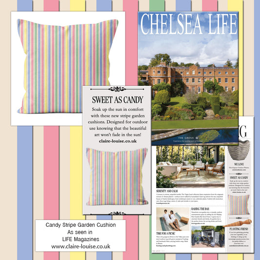 Candy Stripe Cushions – As Seen in the Press!