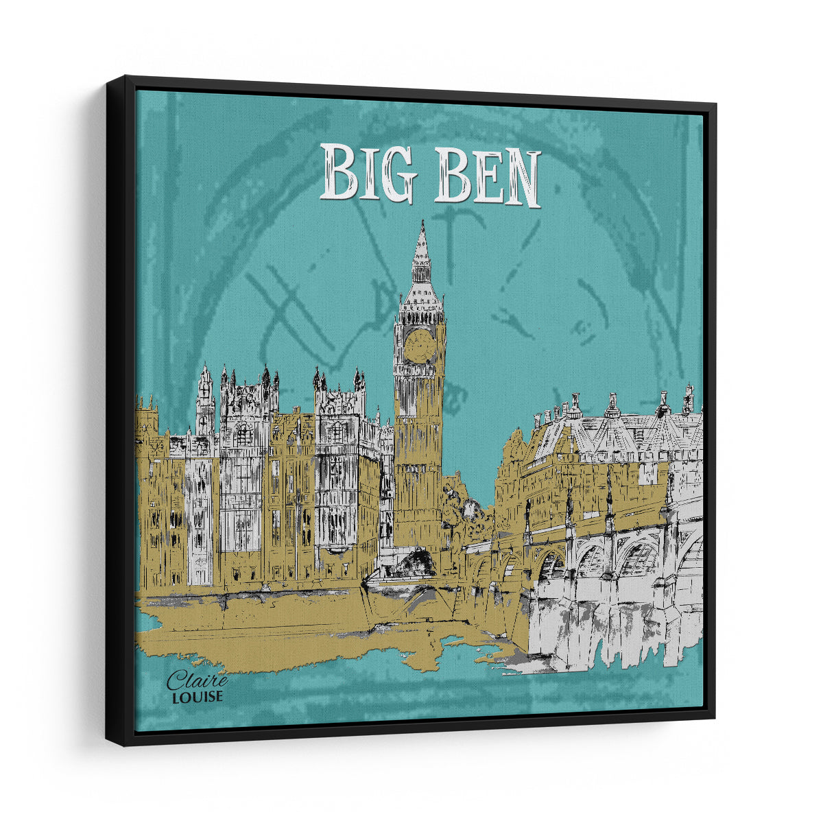 Big Ben Framed Canvas Print - Urban icons