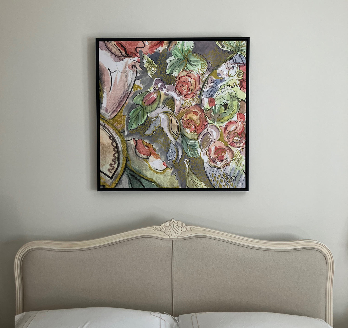 Heirloom Lilac Bloom Framed Canvas Print