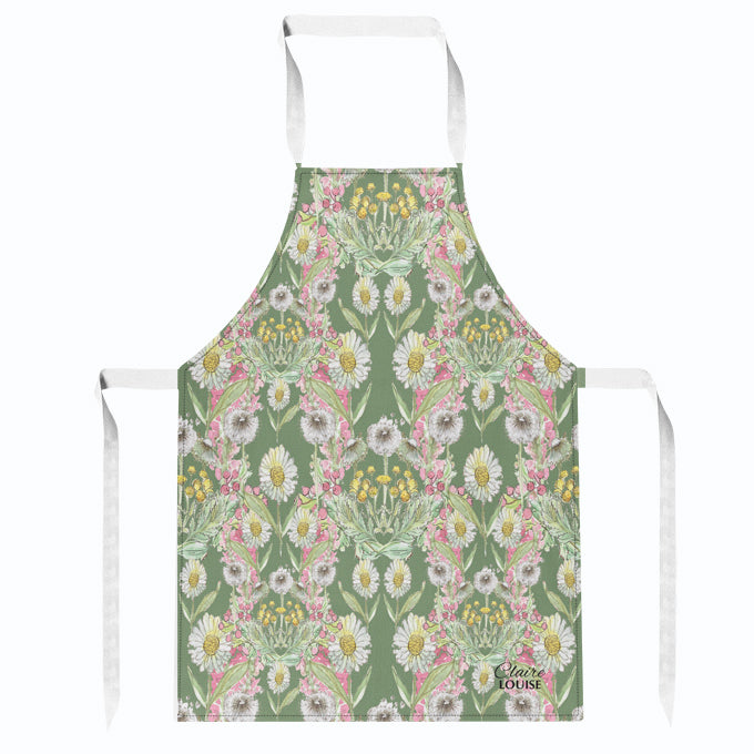 Meadow Green Bloom Apron