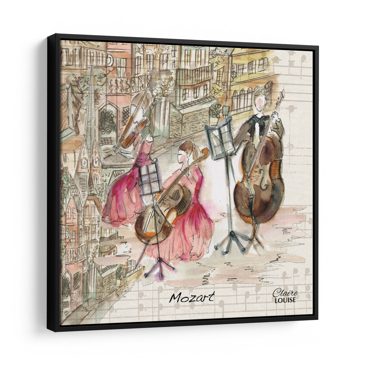 Mozart Framed Canvas Print