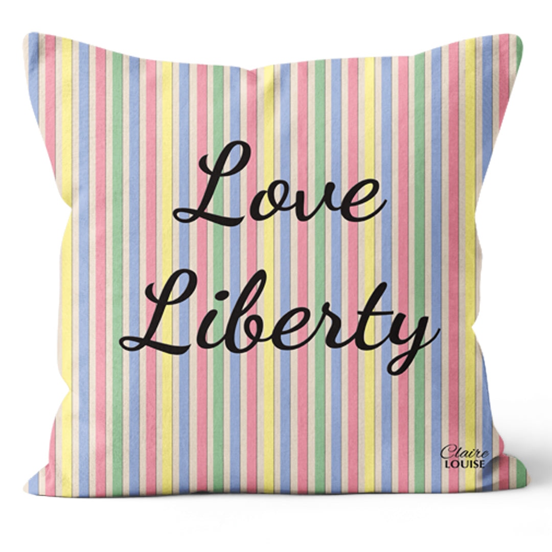 Love Liberty Stripe Cushion