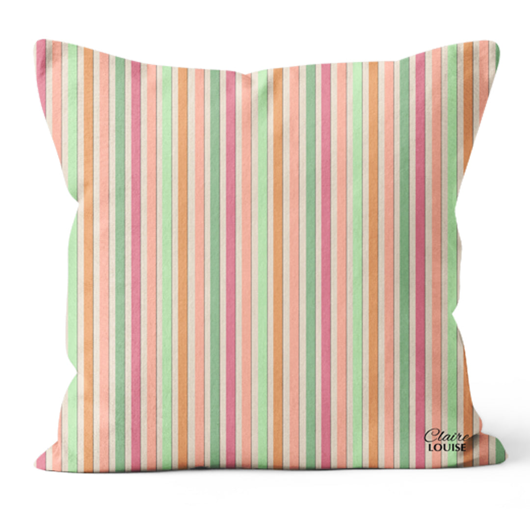 Peach Stripe Outdoor Cushion