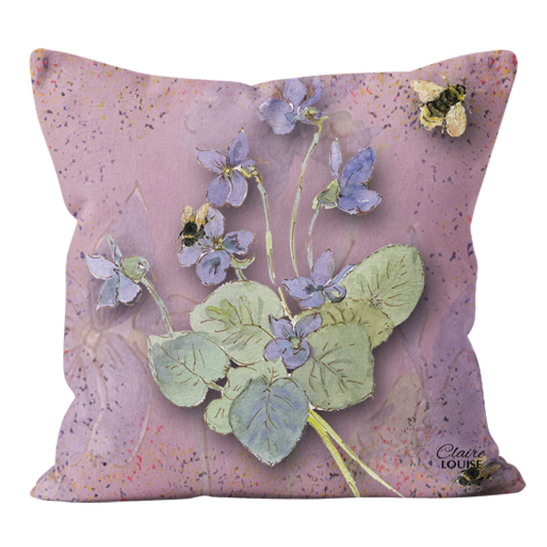 Powder Bloom Morning Glories Cushion