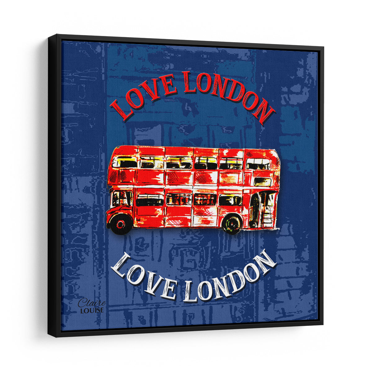 London Red Bus Framed Canvas Print - Urban icons