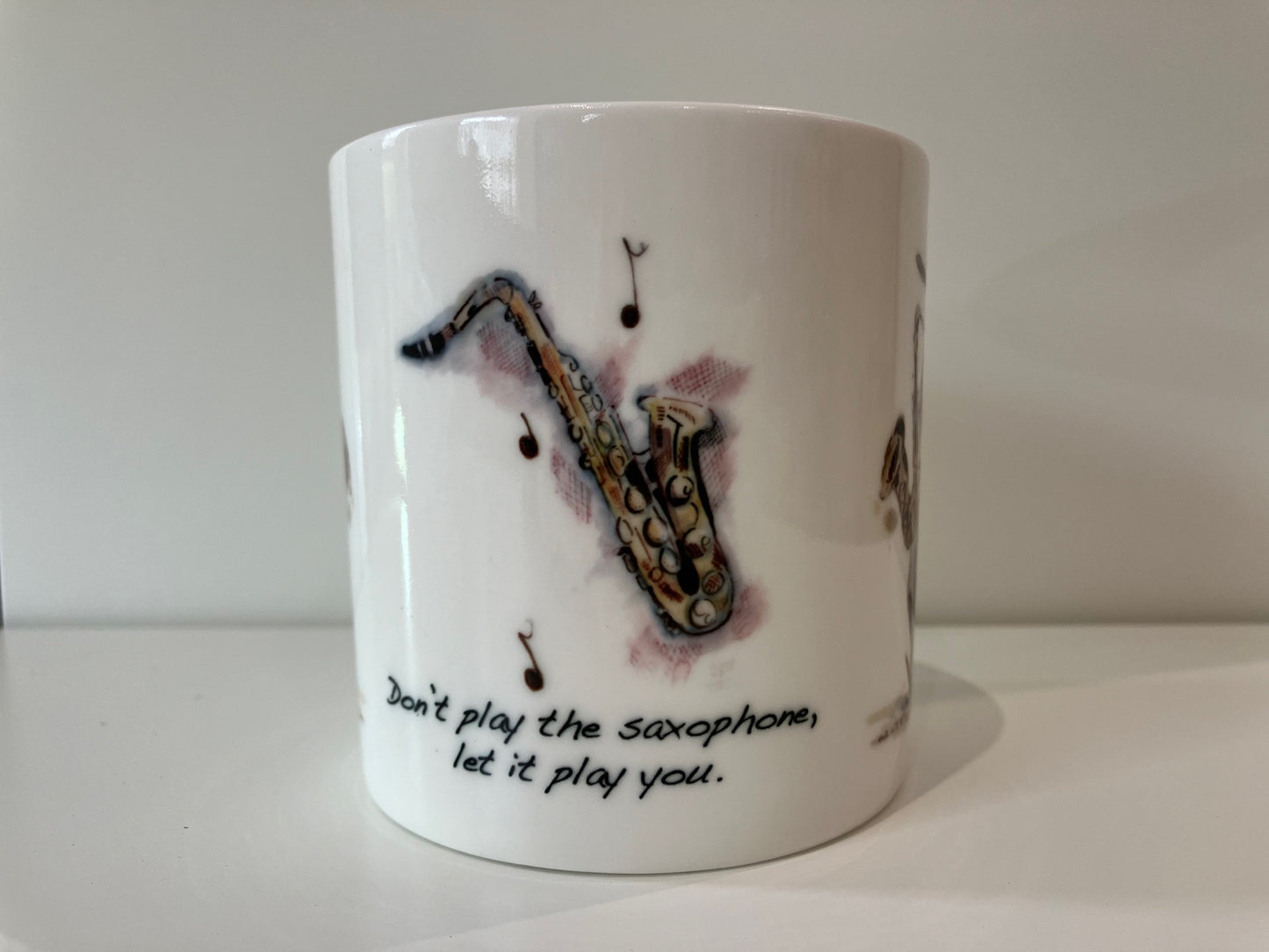 Saxophone Fine Bone China Mug