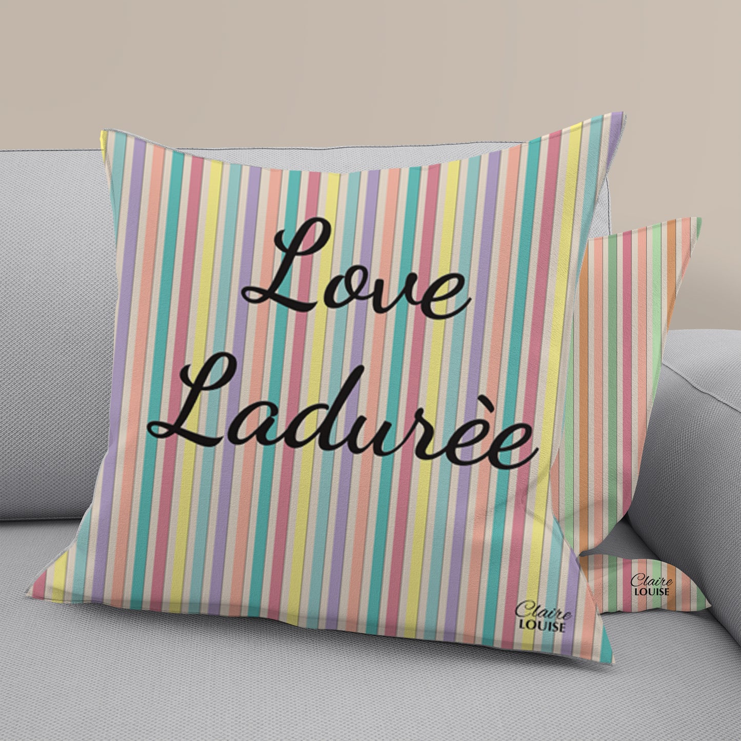 Love Laduree Stripe Cushion