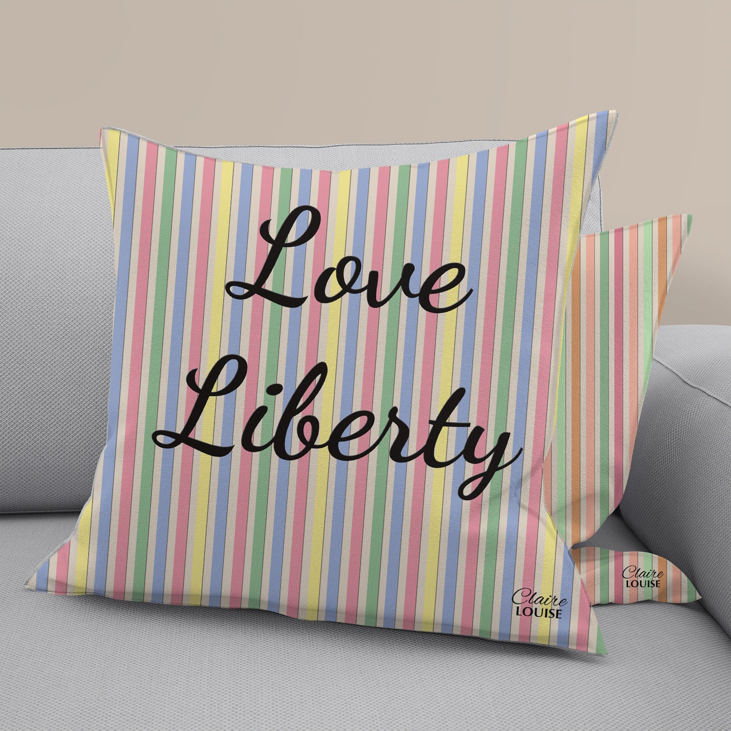 Love Liberty Stripe Cushion