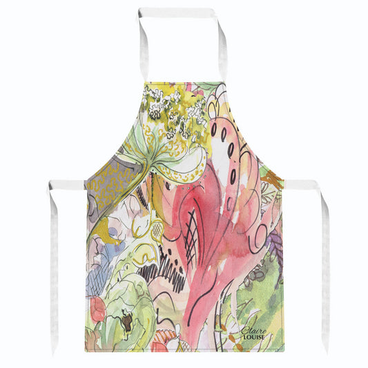 Luminous Pink Bloom Apron