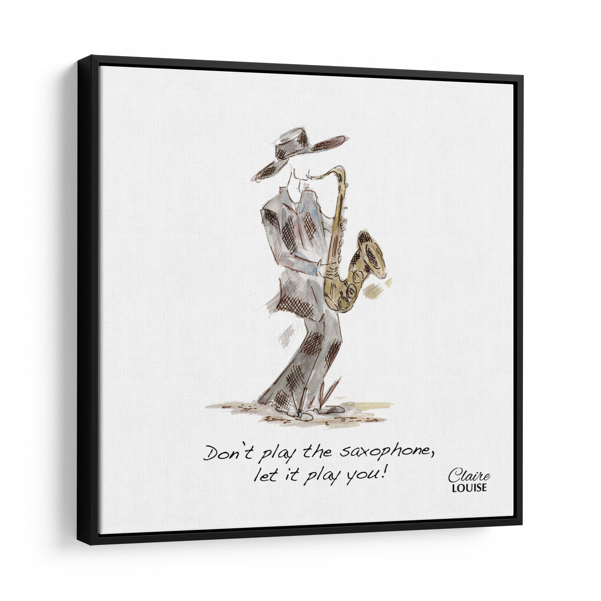 Saxophone Framed Canvas Print