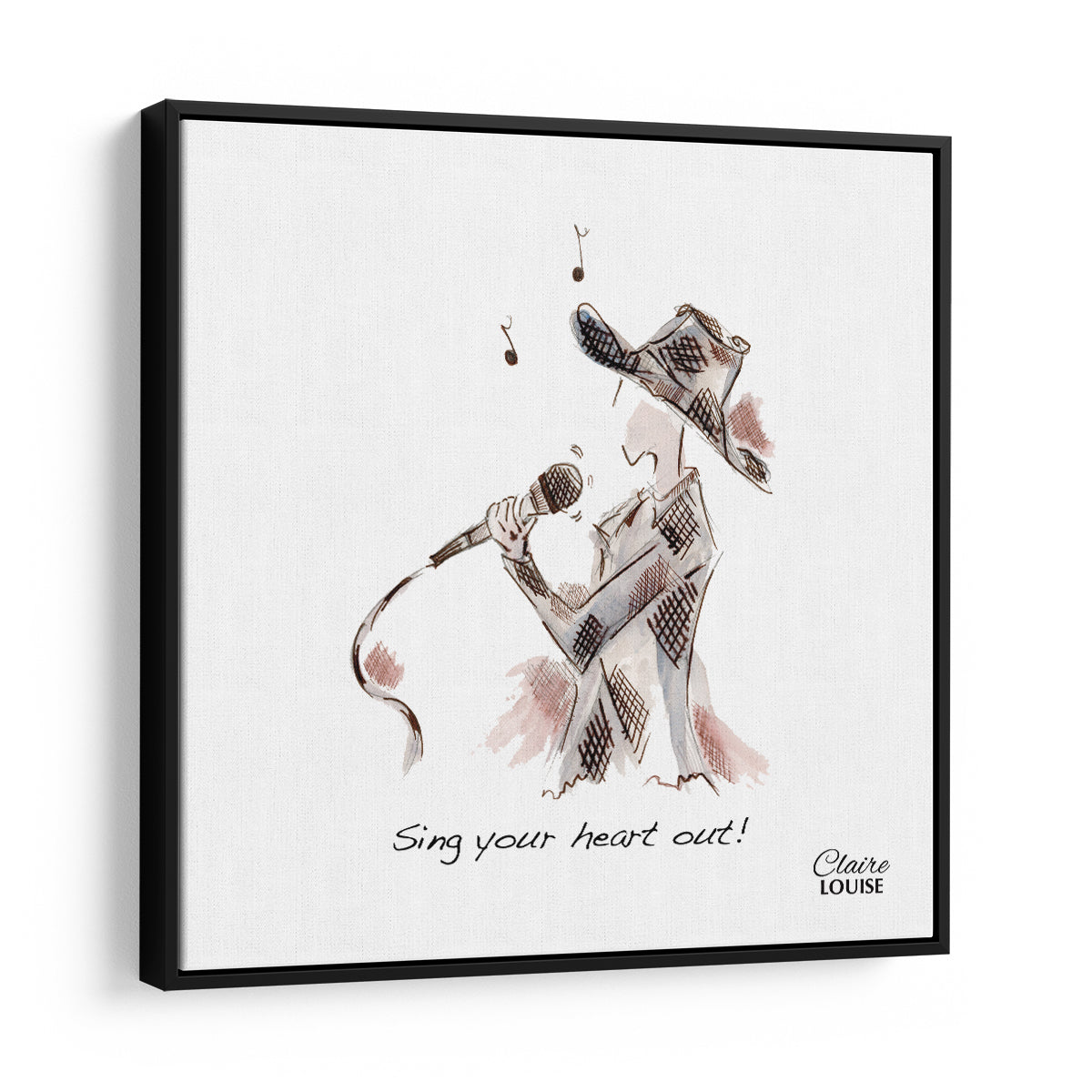 Singer Framed Canvas Print