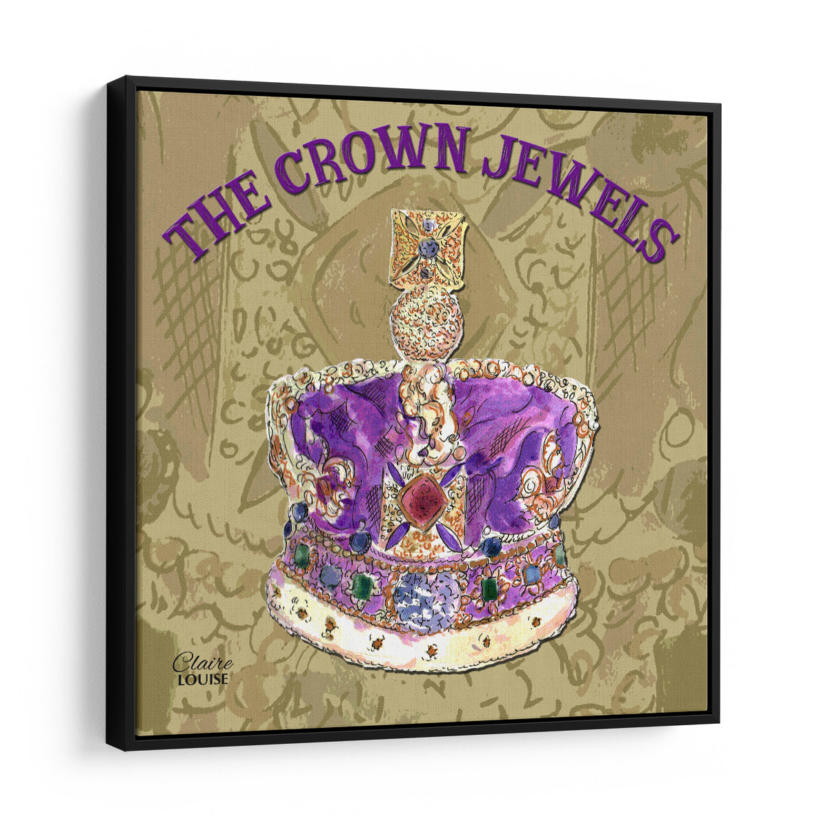 The Crown Jewels Framed Canvas Print - Urban icons
