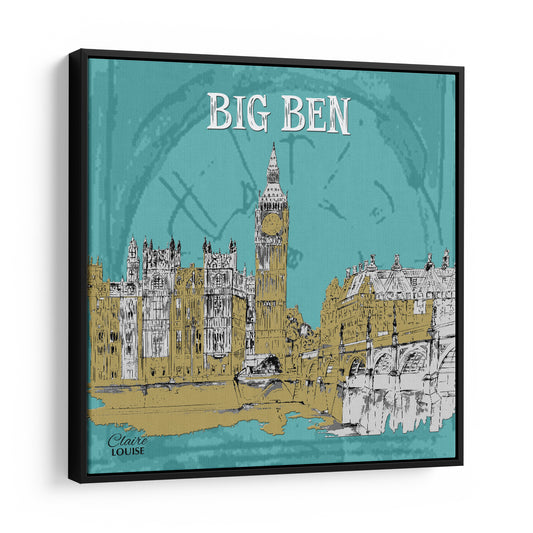 Big Ben Framed Canvas Print - Urban icons