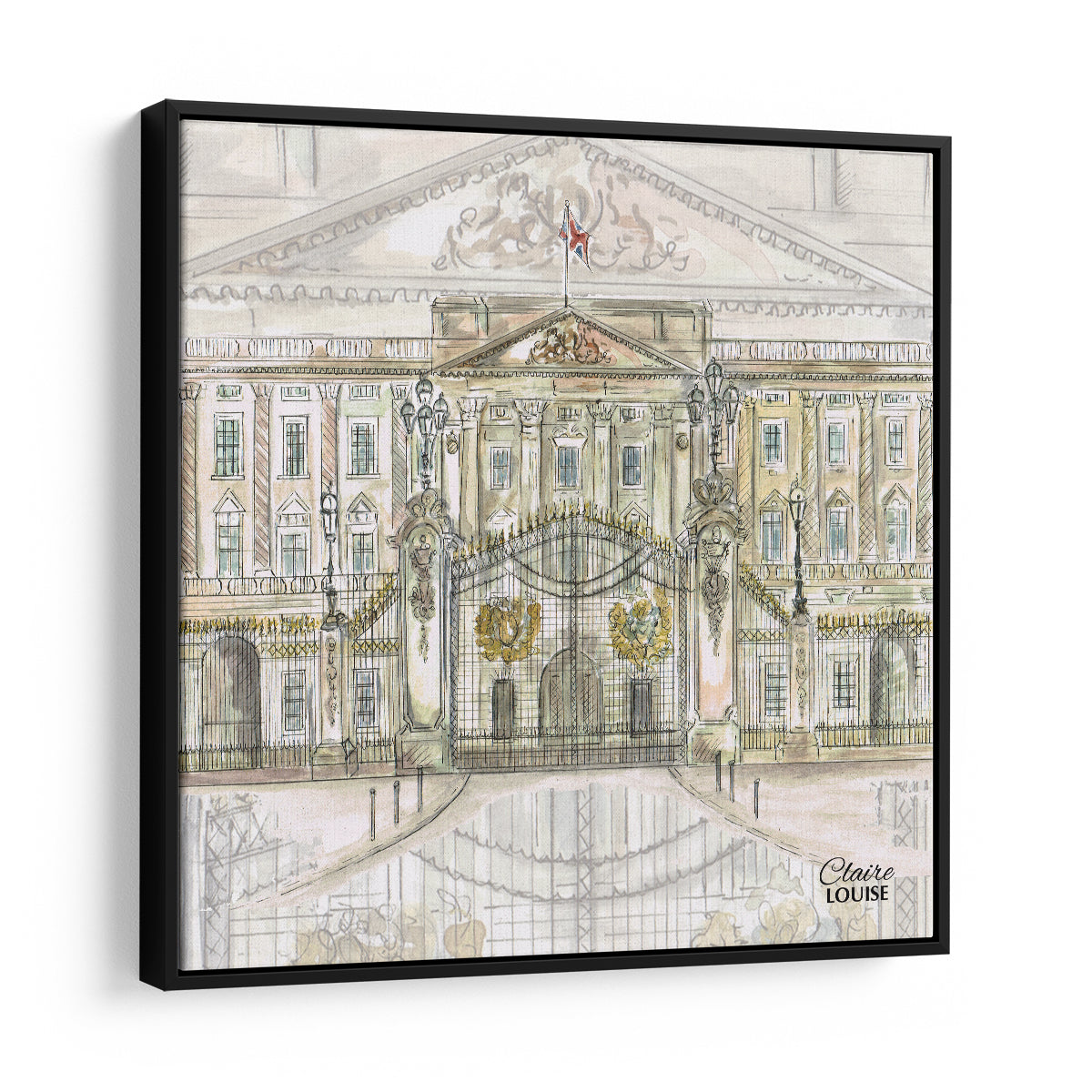 Buckingham Palace Framed Canvas Print
