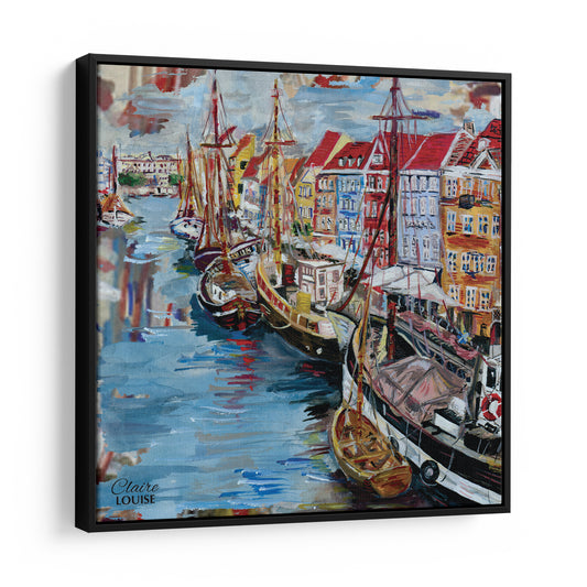 Copenhagen Framed Canvas Print