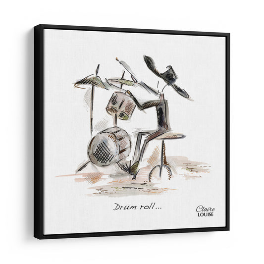 Drums Framed Canvas Print
