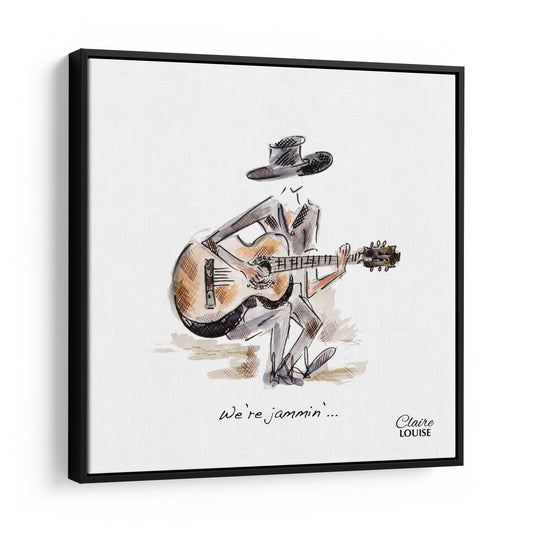 Guitar Framed Canvas Print