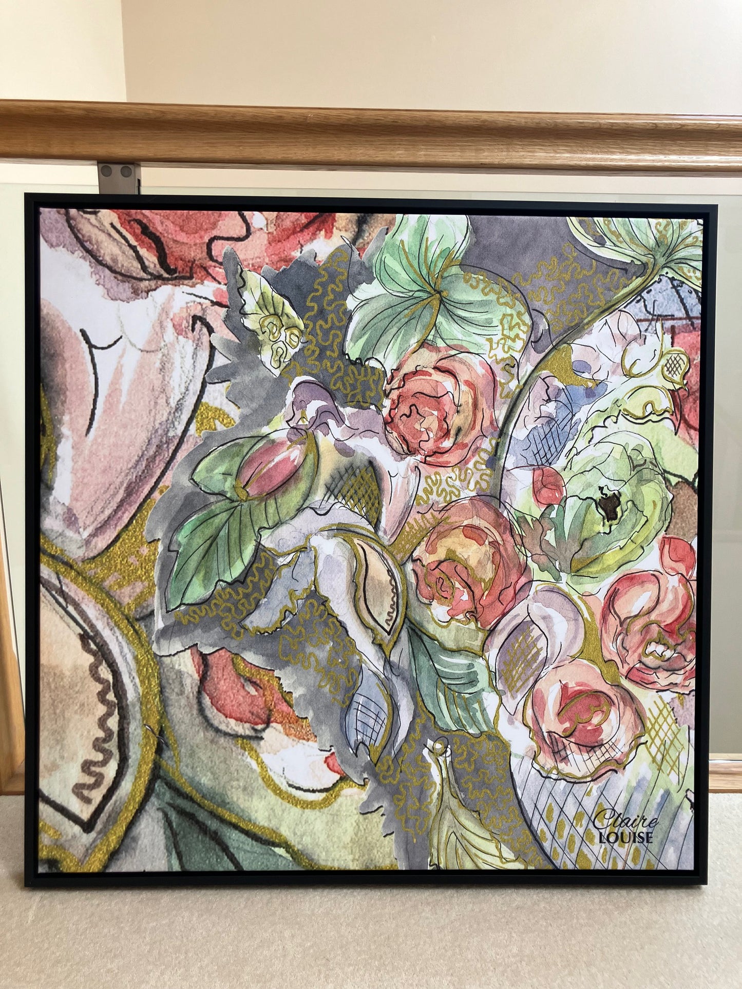 Heirloom Lilac Bloom Framed Canvas Print