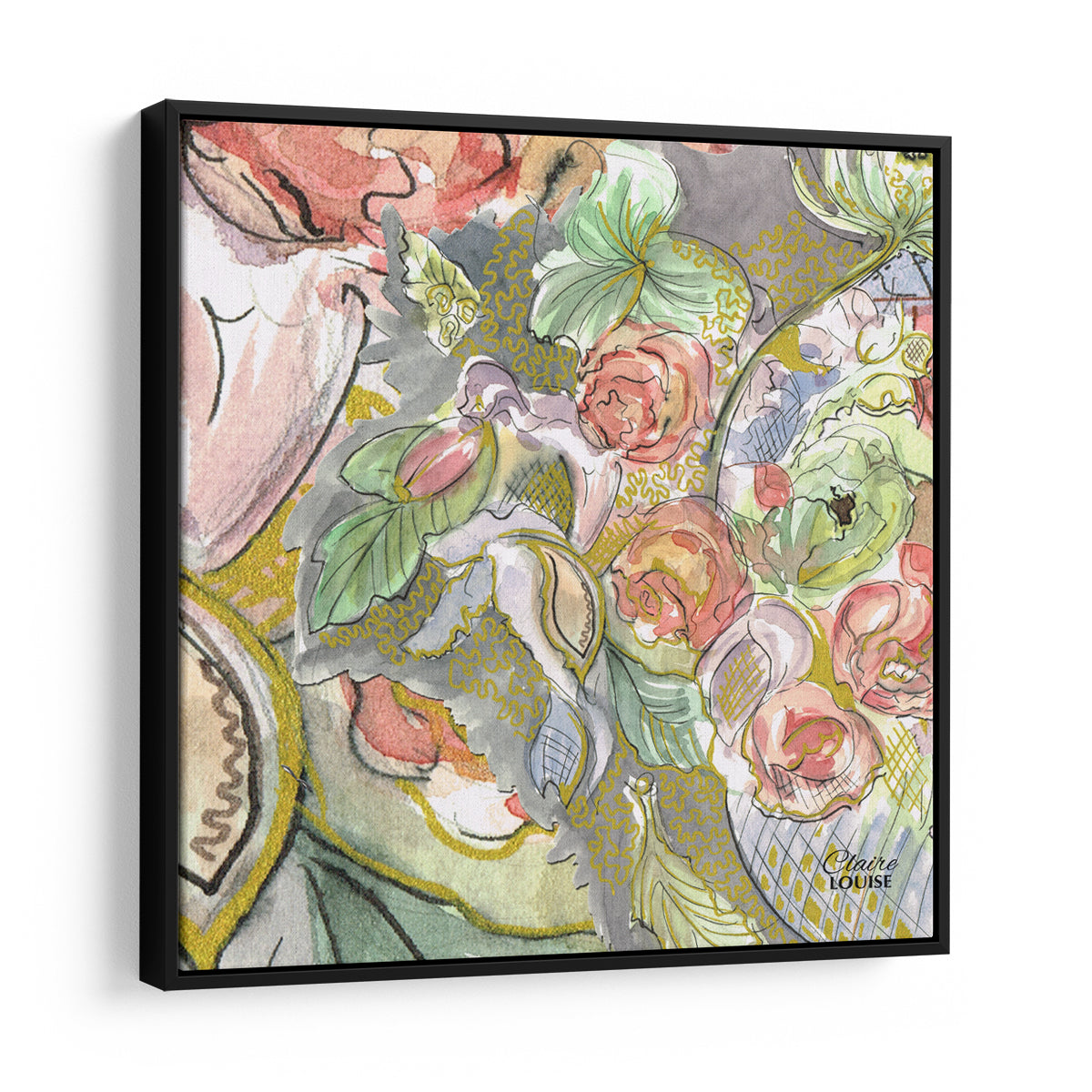 Heirloom Lilac Bloom Framed Canvas Print