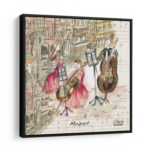 Mozart Framed Canvas Print