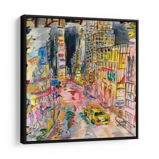New York Framed Canvas Print