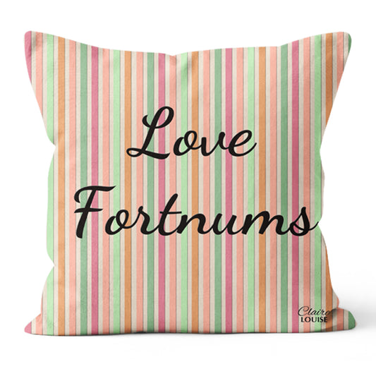 Love Fortnums Stripe Outdoor Cushion