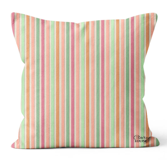 Peach Stripe Outdoor Cushion