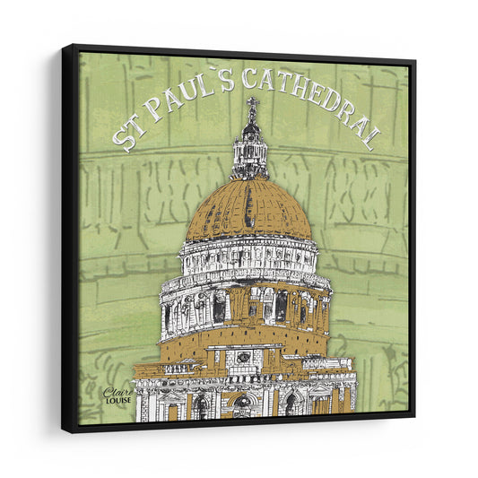 St Paul's Cathedral Framed Canvas Print - Urban icons