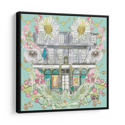 Tiffany In Full Bloom Framed Canvas Print