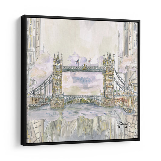 Tower Bridge Framed Canvas Print