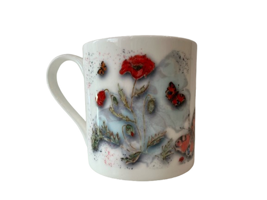 Poppies Fine Bone China Mug