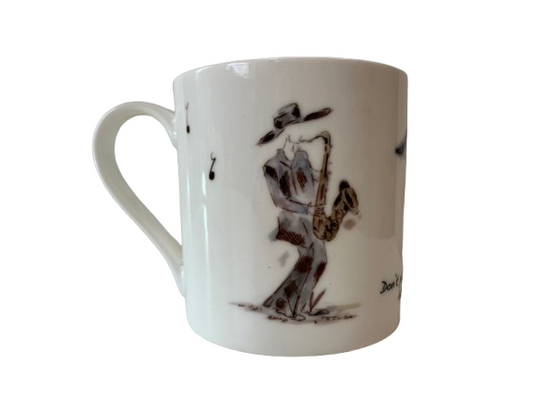 Saxophone Fine Bone China Mug