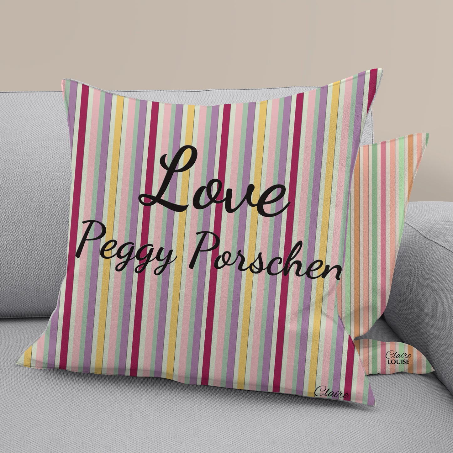 Love Peggy Porschen Stripe Cushion