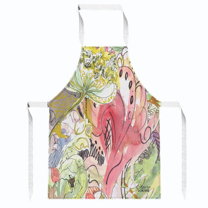 Luminous Pink Bloom Apron
