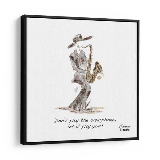 Saxophone Framed Canvas Print